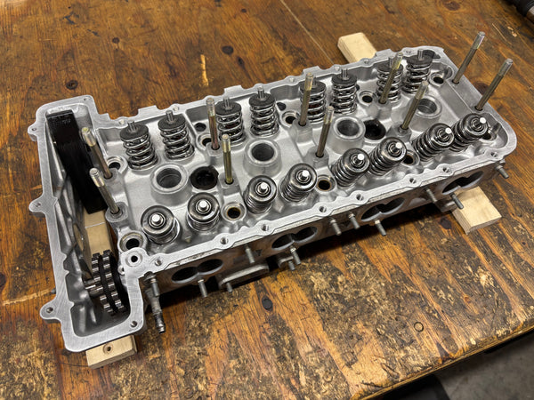 BimmerHeads built and assembled BMW S14 E30 M3 cylinder head.