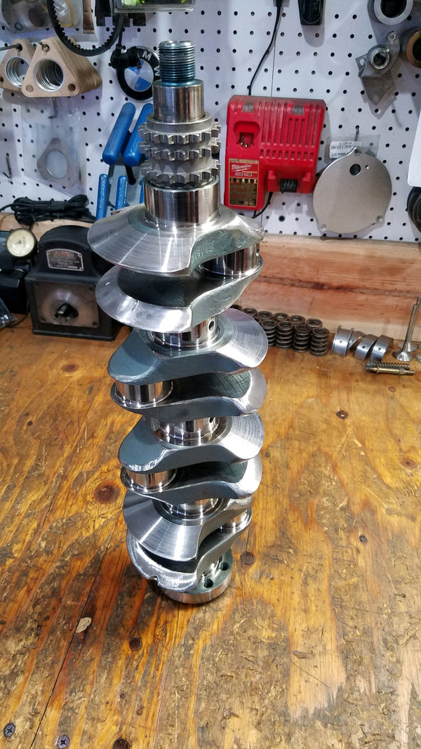 Knife edged BMW S14 2.5L stroker crankshaft.