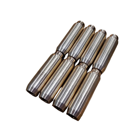 A set of eight valve guides for a BMW M10 engine.