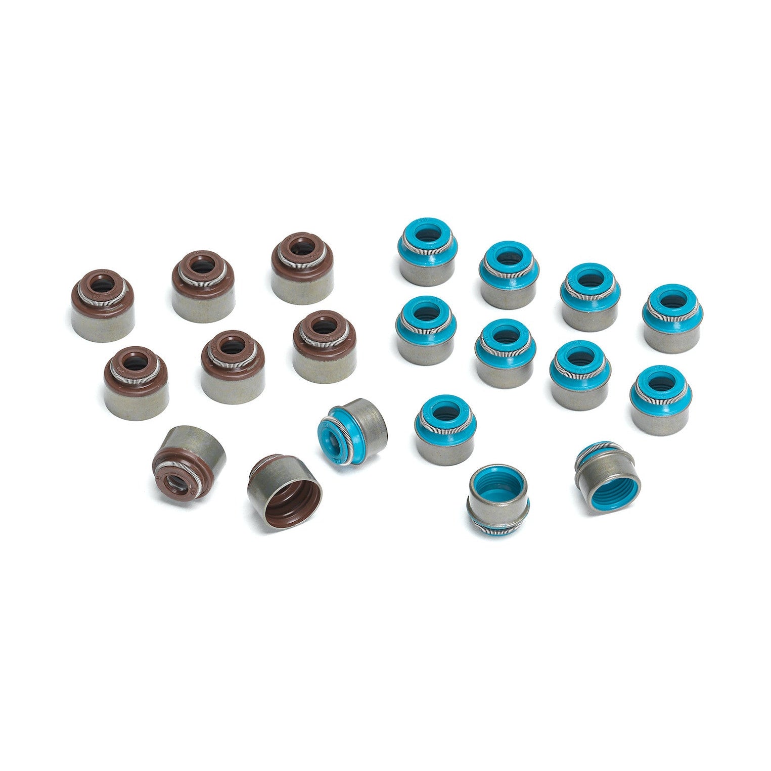 Set of 24 Supertech valve seals for BMW S54 engines.