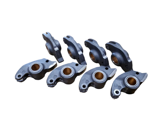 A set of eight Febi rocker arms for a BMW M10 engine.