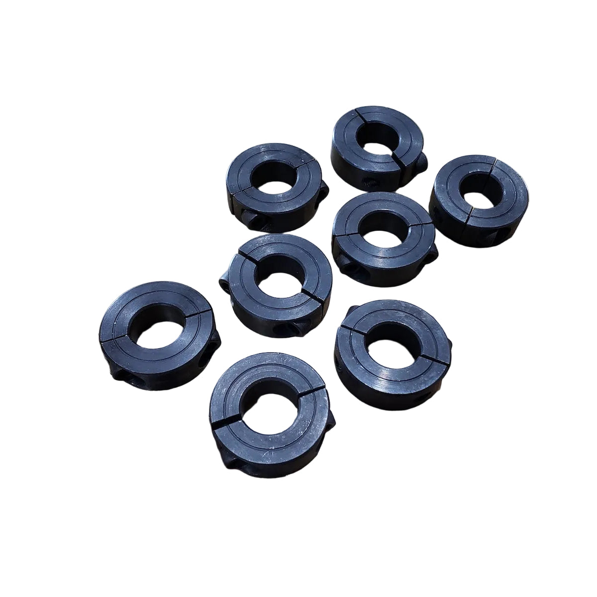 A set of 8 black rocker arm locks for BMW M10 engine.