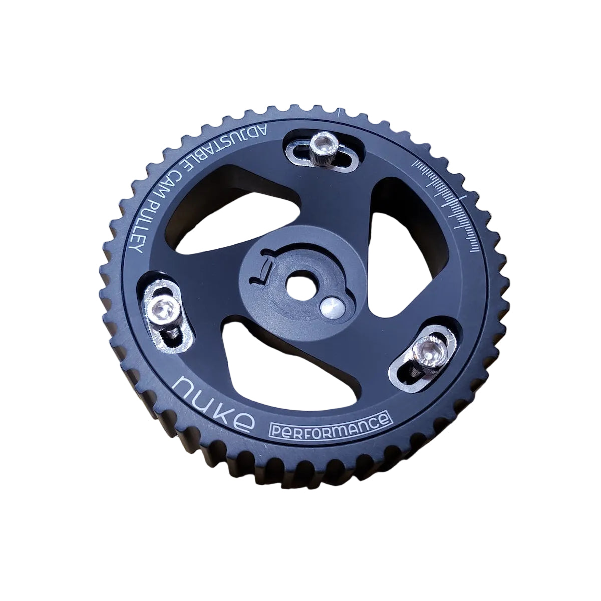 Nuke Performance adjustable camshaft gear sprocket for BMW M20 engines. Made in Sweden.