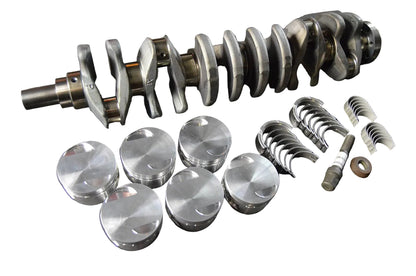 Complete stroker kit by BimmerHeads for BMW M20 engines shown with CP pistons and ACL bearings.